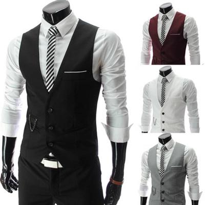 Gilets voor Heren Slim Fit Heren Pakvest Heren Gilet Gilet Homme Casual Mouwloos Formeel Zakelijk Jasje