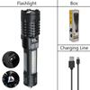10000LM High Power LED Flashlight Powerful TYPE-C Rechargeable COB Flashlight With Side Light Torch For Outdoor Camping Hiking