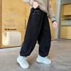 Boys' Autumn/Winter 2025 Fleece-Lined Corduroy Sports Pants, Medium/Large