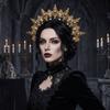 Baroque Halo Crown Gold Plated Baroque Tiara Headband Halloween Costume  Artistic Photoshoot