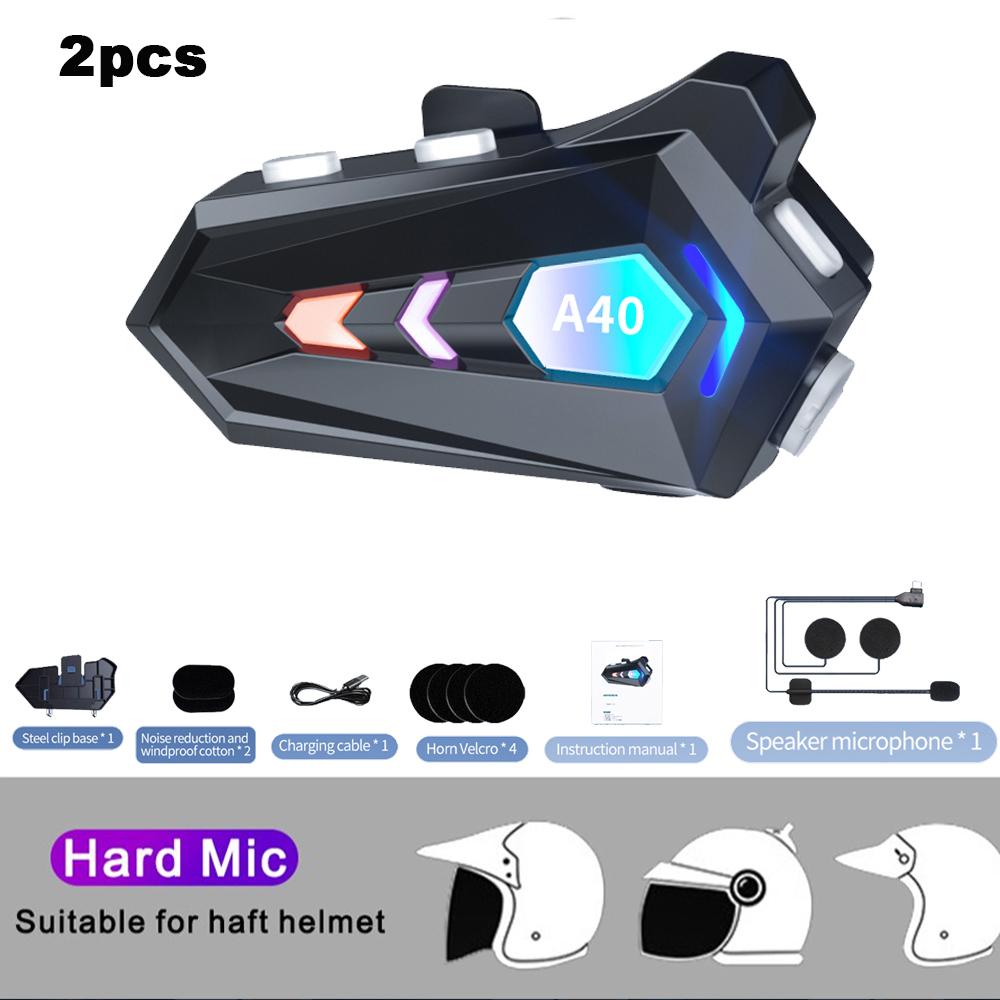 Motorcycle Bluetooth Headset Waterproof Noise Reduction Headphone Stereo Music Player Wireless Helmet Headset Earphone