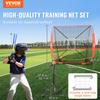 VEVOR 5x5ft Portable Baseball Softball Practice Net for Hitting Batting Catching Pitching with Bow Frame Carry Bag Strike Zone