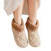 Unisex Thermal Knit Ankle Socks for Cold Weather Nonslip Grip Bottom Soles Floor Socks Thick Fleece Lined Slipper Socks