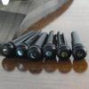 Ebony Acoustic Guitar Bridge Pins with Mother-of-Pearl Inlay (6-Pack)