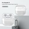 KEYSION Ütésálló tok AirPods 4-hez szénszálas textúra puha TPU szilikon Bluetooth fülhallgató fedél AirPods 4th-hez