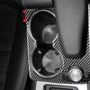 1Pc Carbon Fiber Car Interior Accessories Water Cup Holder Frame Cover Panel Trim for Benz C Class W204 2010-2014