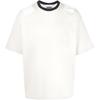 T-shirt Homme à Manches Courtes et Col Rond Imprimé Logo Color Block Hauts Blanc 7915223X3-V0097