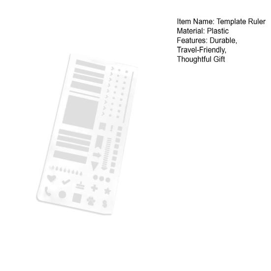 Planning Calendar Templates Ruler Set Transparent Plastic Stencils for Dot Grid Journals Journaling Stencil