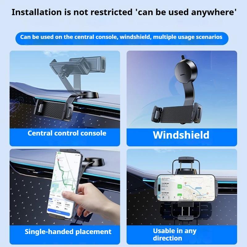 Oatsbasf Supporto per Telefono con Ventosa Supporto a Parete Cruscotto Staffa per Tablet Rotazione a 360° per 4.7-12.9" Samsung iPhone iPad