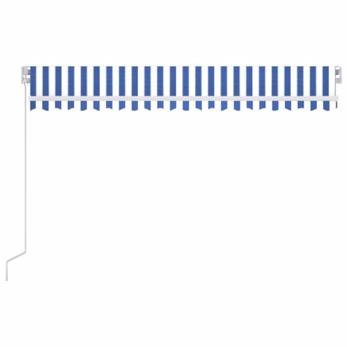 Exclusive House - Manual Retractable Awning 450x350 Cm Blue and White