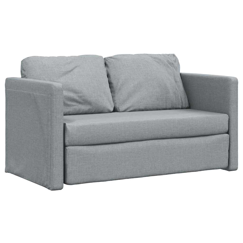 Floor Sofa with Sleeping Function Light Grey 112x174x55 Cm Fabric