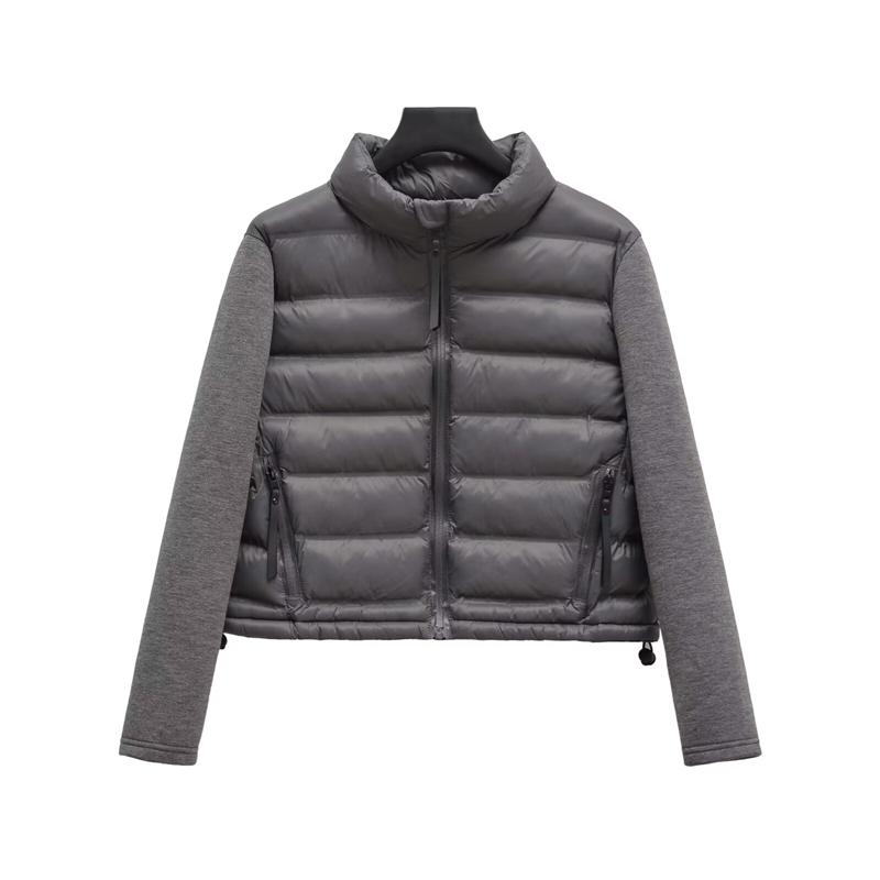 Autumn Women's Clothing Commuter Versatile Stand-up Collar Slim Stitching Short Cotton Jacket for Women