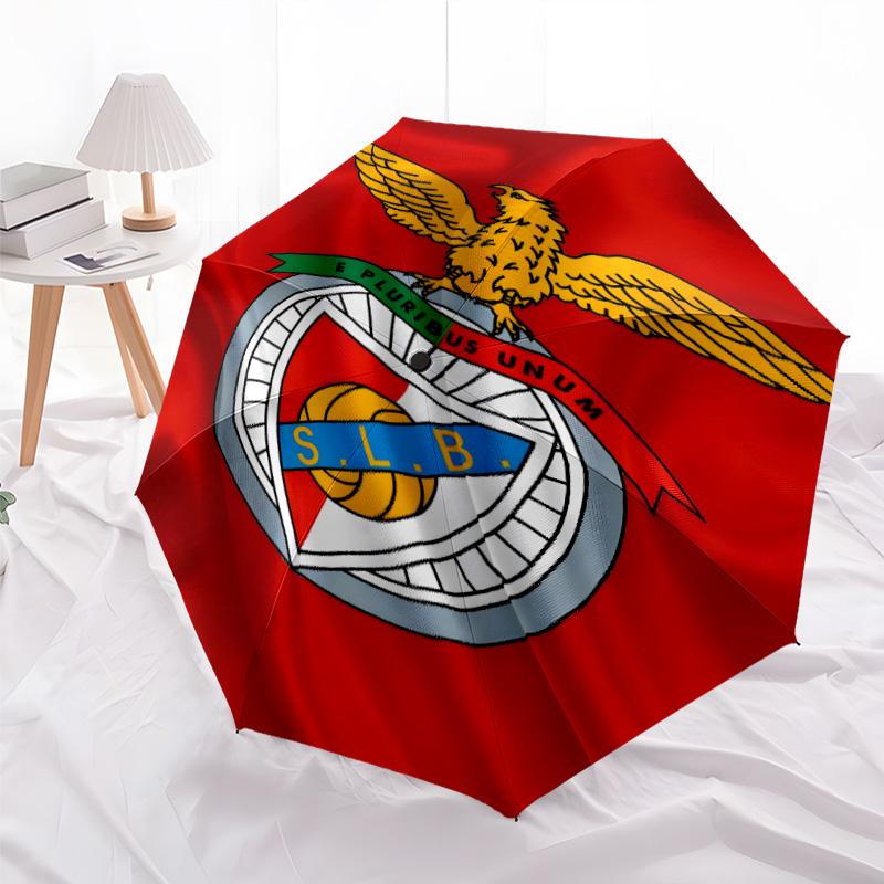 1pc B-Benfica Umbrella, Sun Protection, And UV Shielding. It Has Eight Sturdy Ribs for Outdoor Use And Perfect As a Holiday Gift
