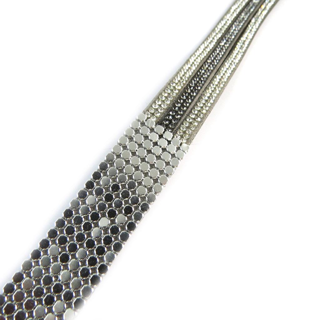 Les Trésors De Lily [N8855] - Bracelet Créateur 'Sissi' gris argenté (2 tours)