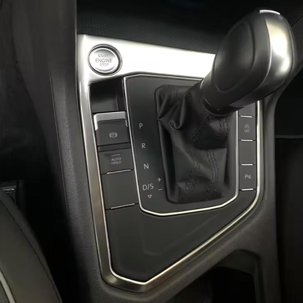 Car Styling Stainless Steel Cover Stickers Gear Shift Panel Interior Trim For Volkswagen Tiguan VW Tiguan L MK2 2016 -2026