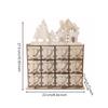 Wooden Storage Box with Drawers Cut Trinket Decorative Advent Calendar for