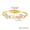 Luxuriöses Schmetterlingsarmband Schmuck aus Edelstahl Funkelnde Strasssteine Armreifen Trendiges Armband in Goldfarbe Für Damen Geschenk für Mama