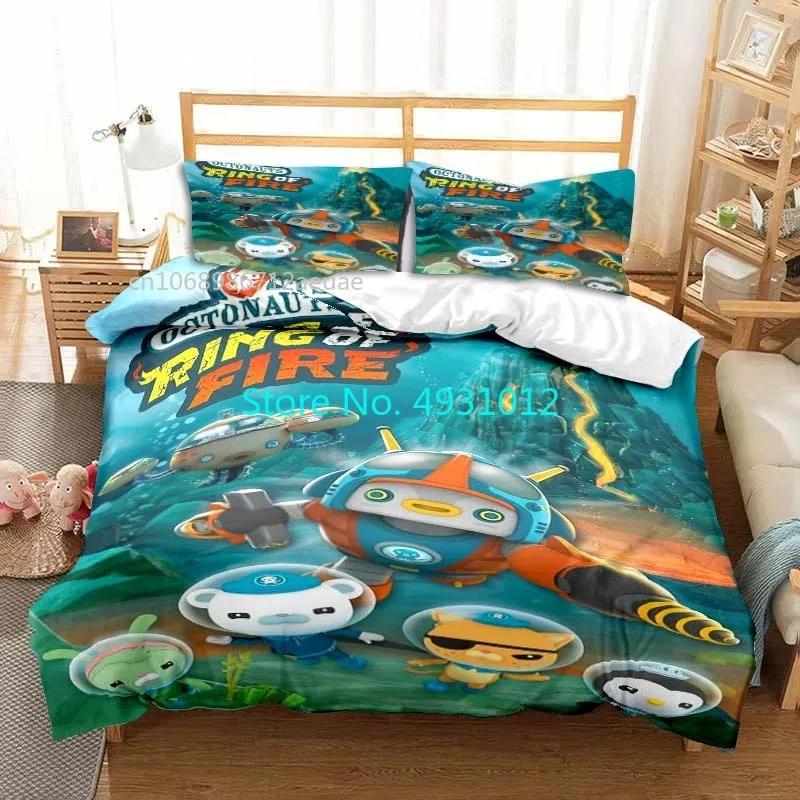 Anime The Octonauts Harajuku Home Decor Child Bedding Set Pillowcase Bedclothes 3D Print Kids Boy Girl Quilt Duvet Cover Gift