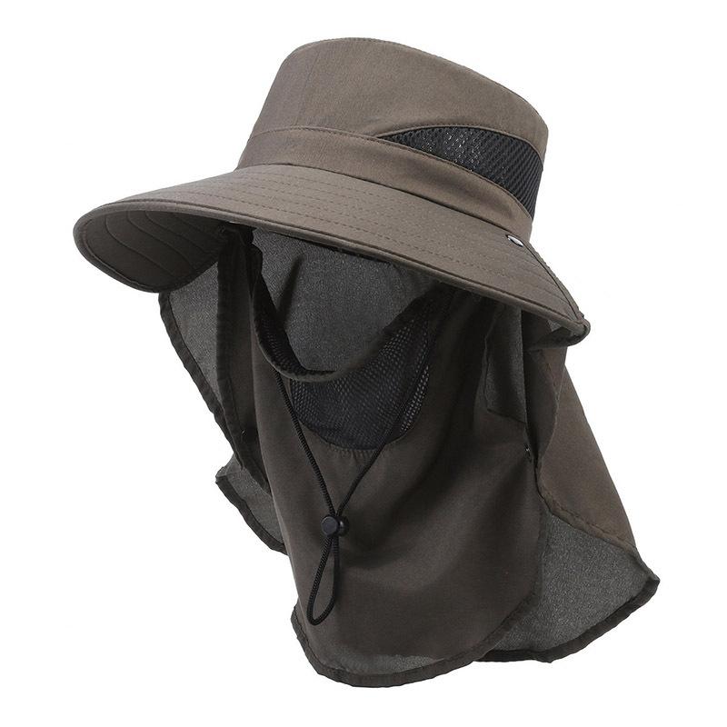 Hat Men's Outdoor Mountaineering Sunshade Fisherman Hat Summer Big Brim Breathable Sunscreen Fishing Hat