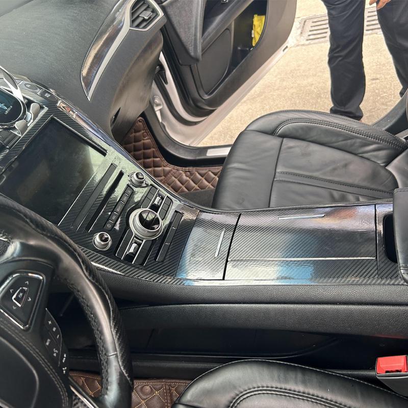 For lincoln mkz 2017- Interior Central Control Panel Door Handle 3D/5DCarbon Fiber Stickers Decals Car styling Accessorie