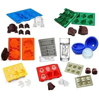 Silikonform Kuchen Dekorationsform zum Backen Schokolade Süßigkeiten Gummibärchen Dessert Eiswürfel Sternformen Kriegsfans Roboterbausteine