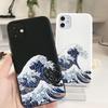 Anime Kanagawa Big Waves Ocean Wave Phone Case For iPhone 16 15 14 11 12 13 Pro Max Mini X XS XR 7 8 Plus SE Shockproof Cover