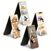 4pcs Cat World Magnetic Bookmarks Set, Cute Cat Cartoon Design Page Clips Book Marker, Unique Reading Gift Stationery
