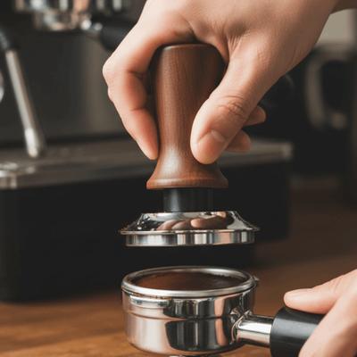 Selbstaufspringender Kaffeetamper Flacher/Gewindeloser Boden Kaffeepulverpresse Kaffeeverteiler Küche