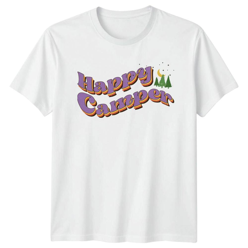 Happy Camper Camping Nature Lover Outdoors Adventure TShirt S