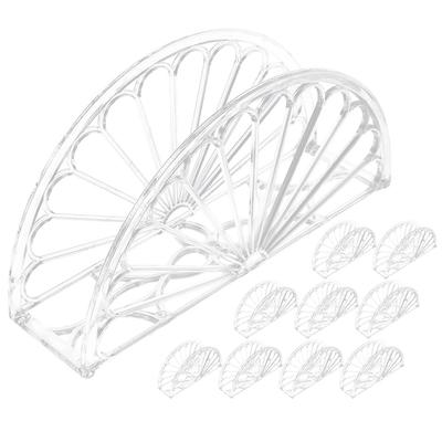10 Pcs Tray Transparent -shaped Vertical Napkin Holder Paper Towel 10pcs for Table Acrylic Dispenser Home Bathroom