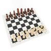 Chess Board Game Set   PU Lther Chess Board Wooden Chess Pieces Portable Chess Set with Storage Bag