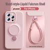 Custodia con Laccio per iPhone 17 Pro Max/Pro in Silicone Liquido Magnetica Anti-Caduta con Supporto a 360°