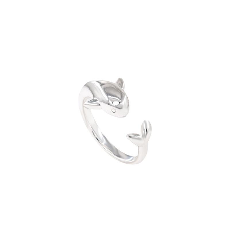 Cute Adjustable Dolphin Ring for Women - Trendy, Versatile, and Fashionable