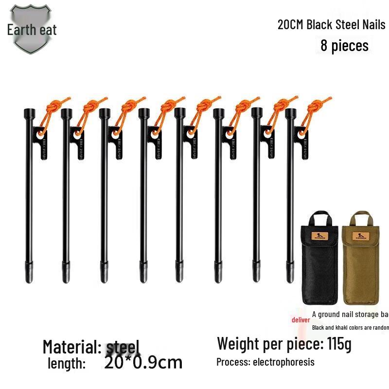 Outdoor Tent & Canopy Pegs with Wind Ropes Set