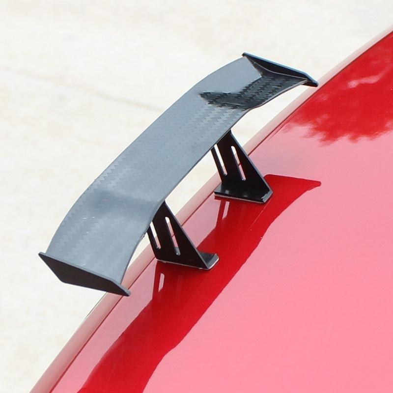 Mini GT Karbonový zadní spoiler křídlo na auto Nevyžaduje vrtání Ozdoba ocasu Autodoplňky exteriéru Styling auta