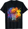 Basketball Colorful Drip for Player and Fan Graphic T-Shirt