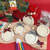 6Pcs DIY Christmas Tree Decorations Wooden Xmas Hanging Pendant Christmas Picture Frame Ornaments