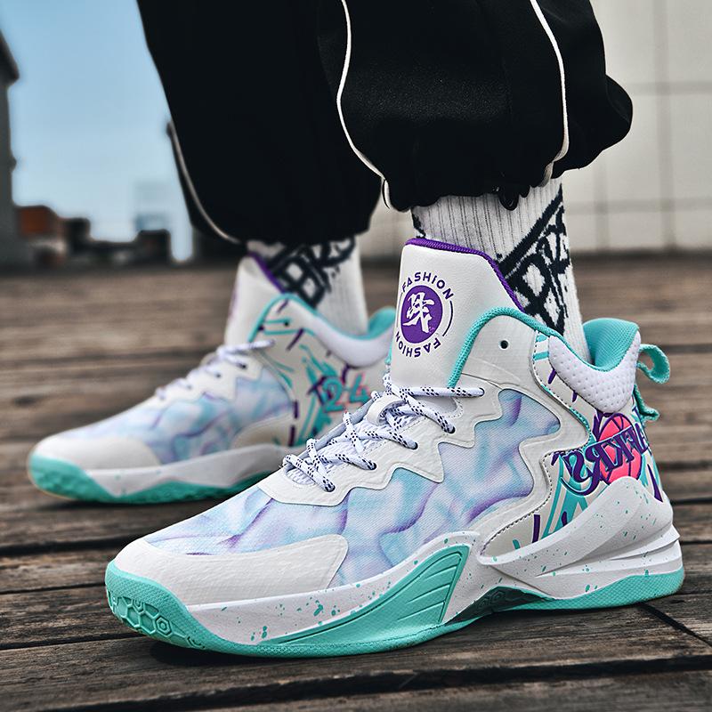 

Баскетбольные кроссовки 2025 новые летние дышащие спортивные нескользящие Путянь сетчатые кроссовки Оуэн подростковые мальчики платформа 45