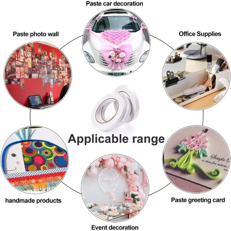 30/1 Rollen Doppelseitiges Klebeband Stark Haftende Klebebänder Streifen Für Geschenke Verpacken DIY Basteln Scrapbooking Haus Büro Schule Aufkleber