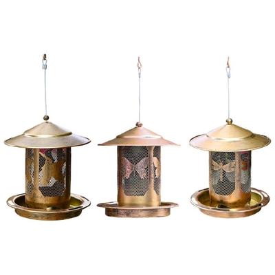 Durable Hanging Bird Feeder Metal Mesh Design Visible Large Size Multiple Feeding Perches Outdoor Use