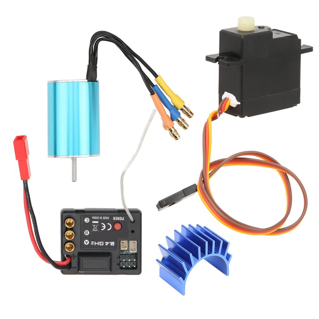 RC Brushless Motor ESC Servo Set Durbale Brushless Motor With Heat Sink for SG1603 1604 RC Car