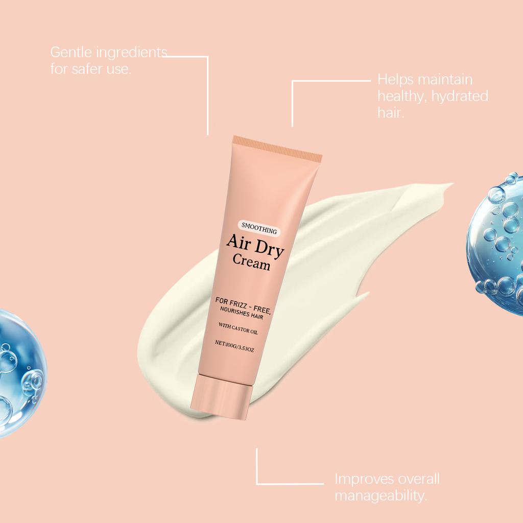 AMZ Hair Smoothing Care Cream - Daily Nourishing, Caring for Frizzy Hair Strands, Smooth Shiny Lightweight Hair Care Cream