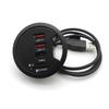 Tischtauglicher USB 3.0-Hub mit Tülle (Durchmesser 2,36" oder 60MM) 2 Port Typ-A und 1 Port Typ-C mit SD/TF-Kartenleser zum Laden und zur Datenübertragung