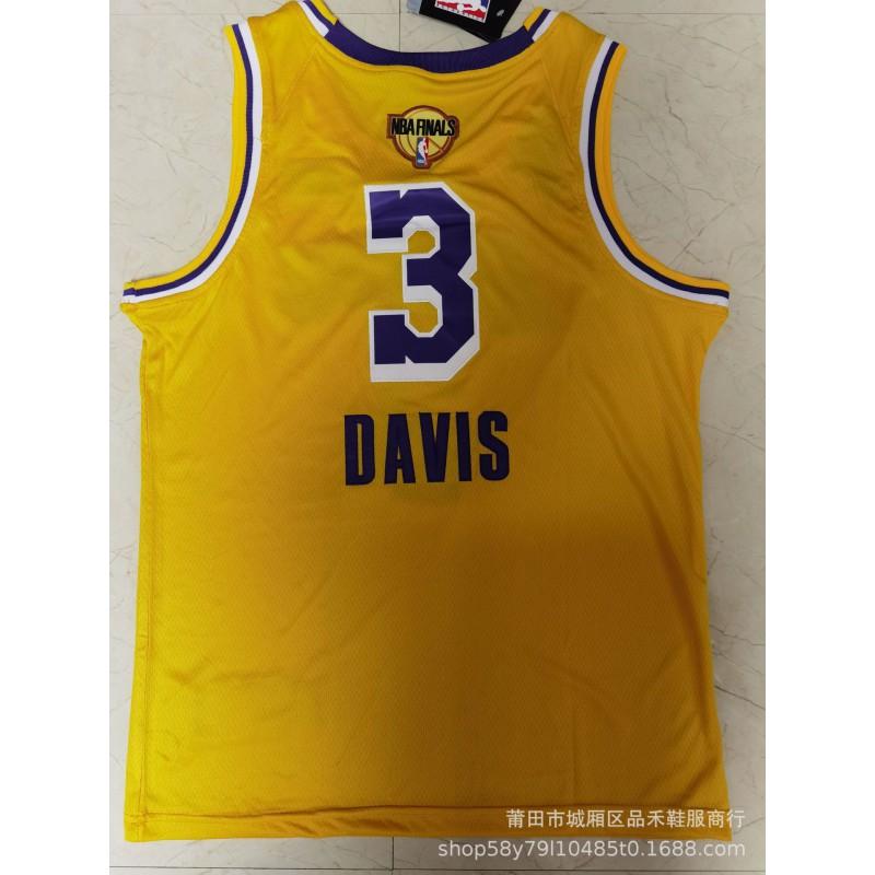 NBA Finals Basketbalshirt Lakers LeBron James 23 Davis 3 Authentieke Stijl Katoen Team Uniform