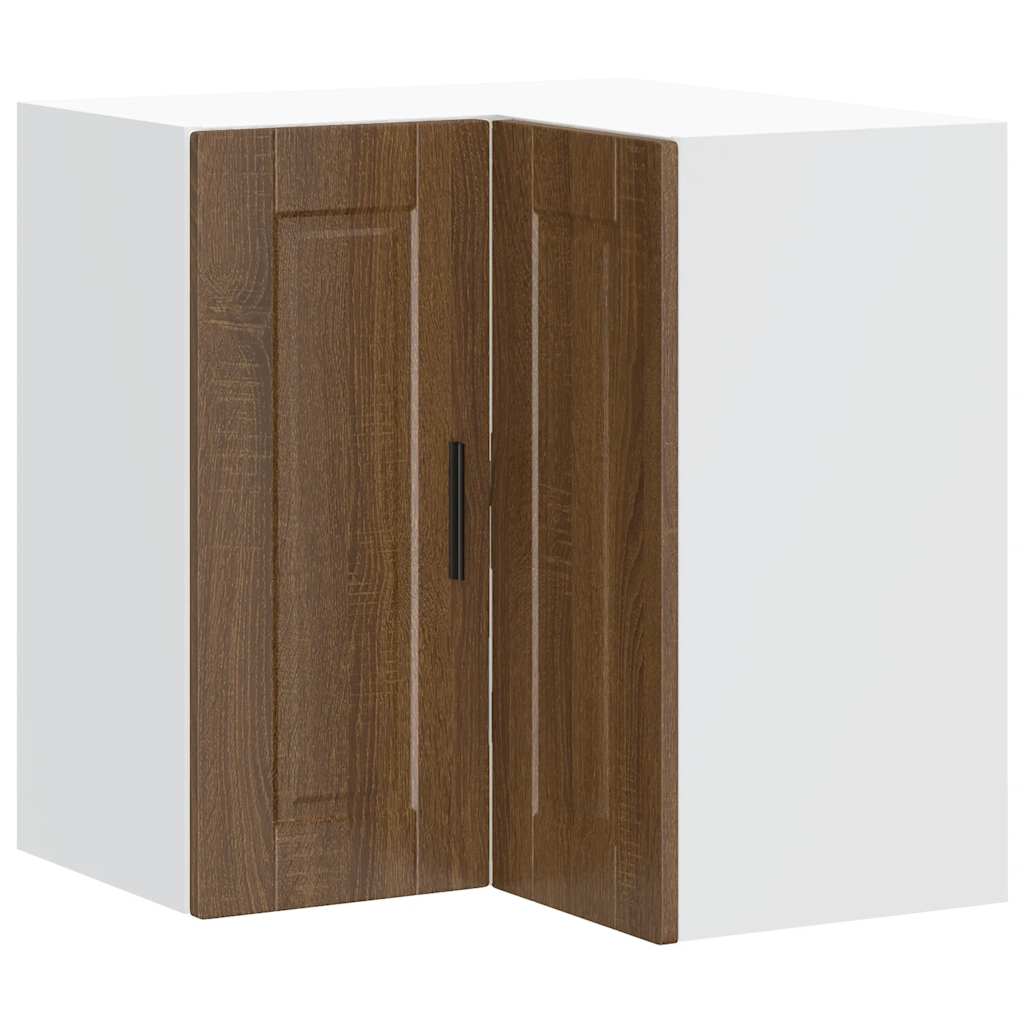 Vidaxl Corner Wall Cabinet for Kitchen, Porto, Brown Oak