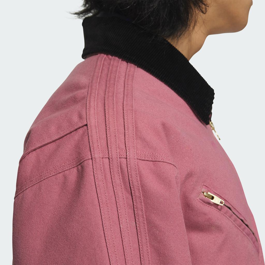 Adidas Originals Wash Pad Jacket Casual Fashion Warm Zipper Long Sleeve Cotton Coat Unisex Jackets Old-Red Gold JW9582