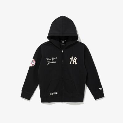 New Era New York Yankees Zip mikina s kapucí Černá 14443530