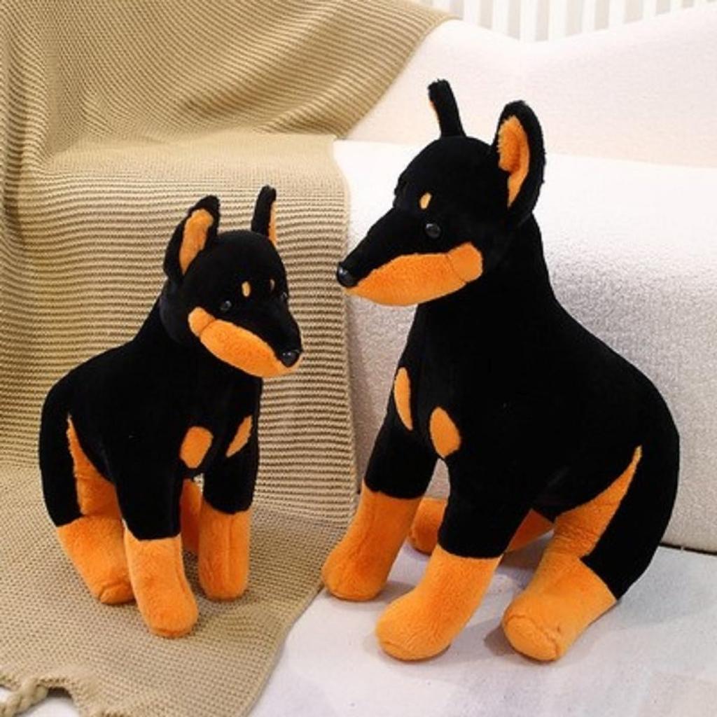 Doberman Plush Toy (40cm) - A fearless Doberman gift for birthdays, celebrations, children, and friends.