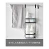 Yamazaki Jitsugyo 8461 Hook Dispenser Stand 2 Tiers Black W19.3 x D10 x H59.5cm Tower Shower Rack Bathroom Rack