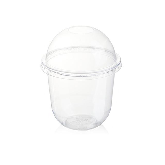 50Pcs Disposable Pudding Cups Clear Plastic Mousse Dessert Cup with Lid Party Supplies for Cold Drinks Fruit Cream 250/360/500ML